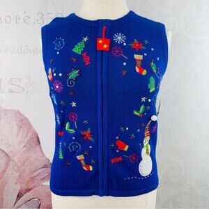 Kim Rogers Holiday Christmas Winter Sweater Vest Size Medium